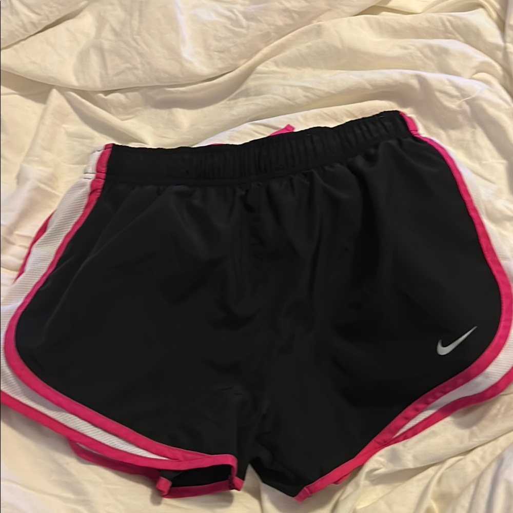 Nike Black and Pink Athletic Tempo Shorts